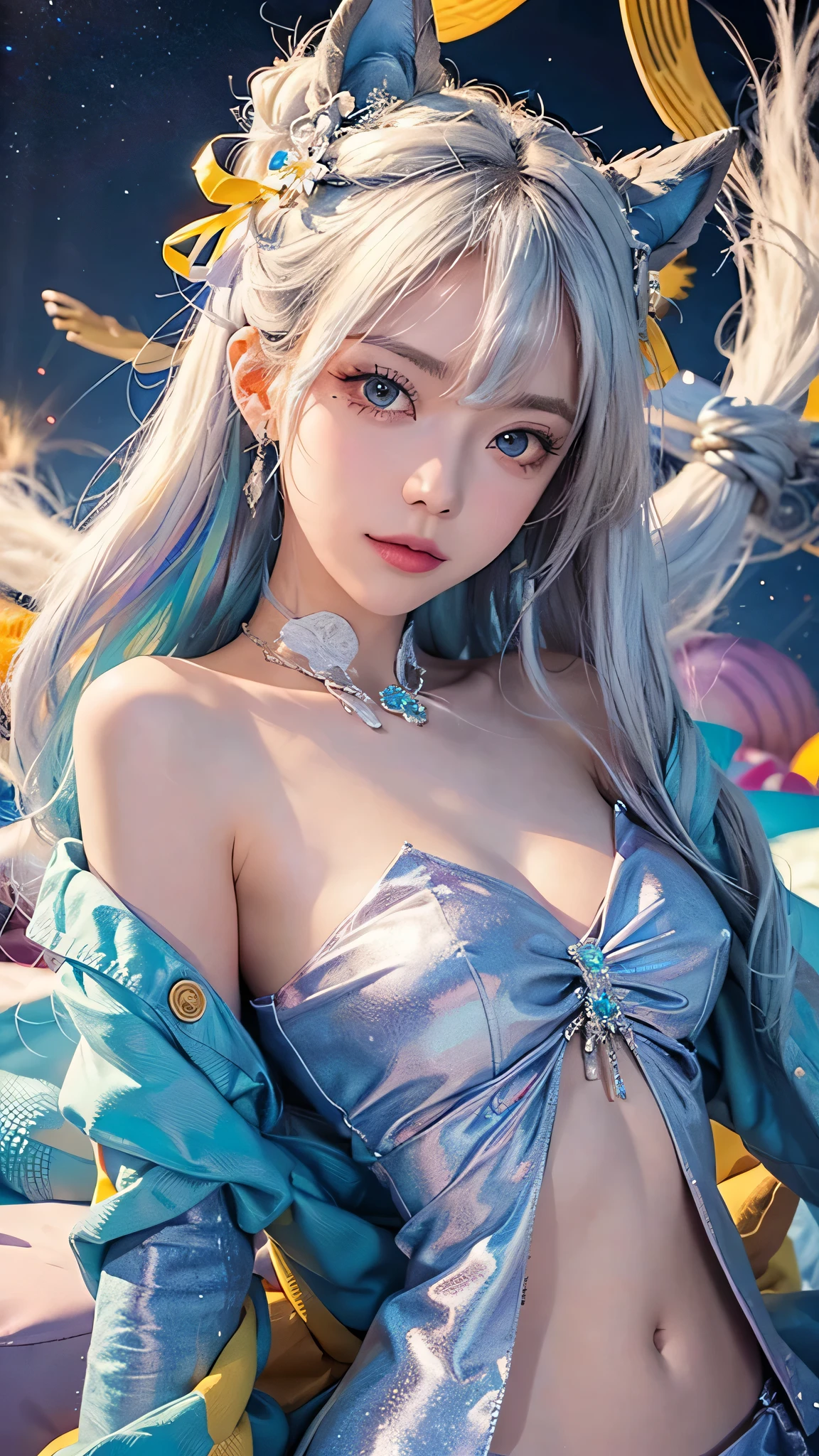 silver goddess colorful gorgeous