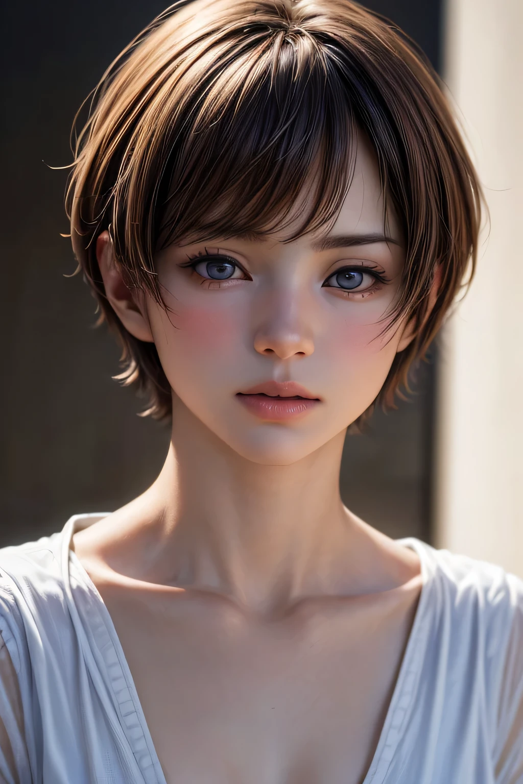 (NSFW:-1.5), (masterpiece:1.3), (8k, photorealistic, RAW photo, best quality: 1.4), 
cinematic lighting, 
(1boy), beautiful face, (realistic face), 
beautiful hairstyle, (short hair :1.5),
realistic eyes, beautiful detailed eyes, 
(realistic skin), beautiful skin, 
(blouse), 
absurdres, attractive, 
ultra high res, ultra realistic, highly detailed, 
golden ratio, 
