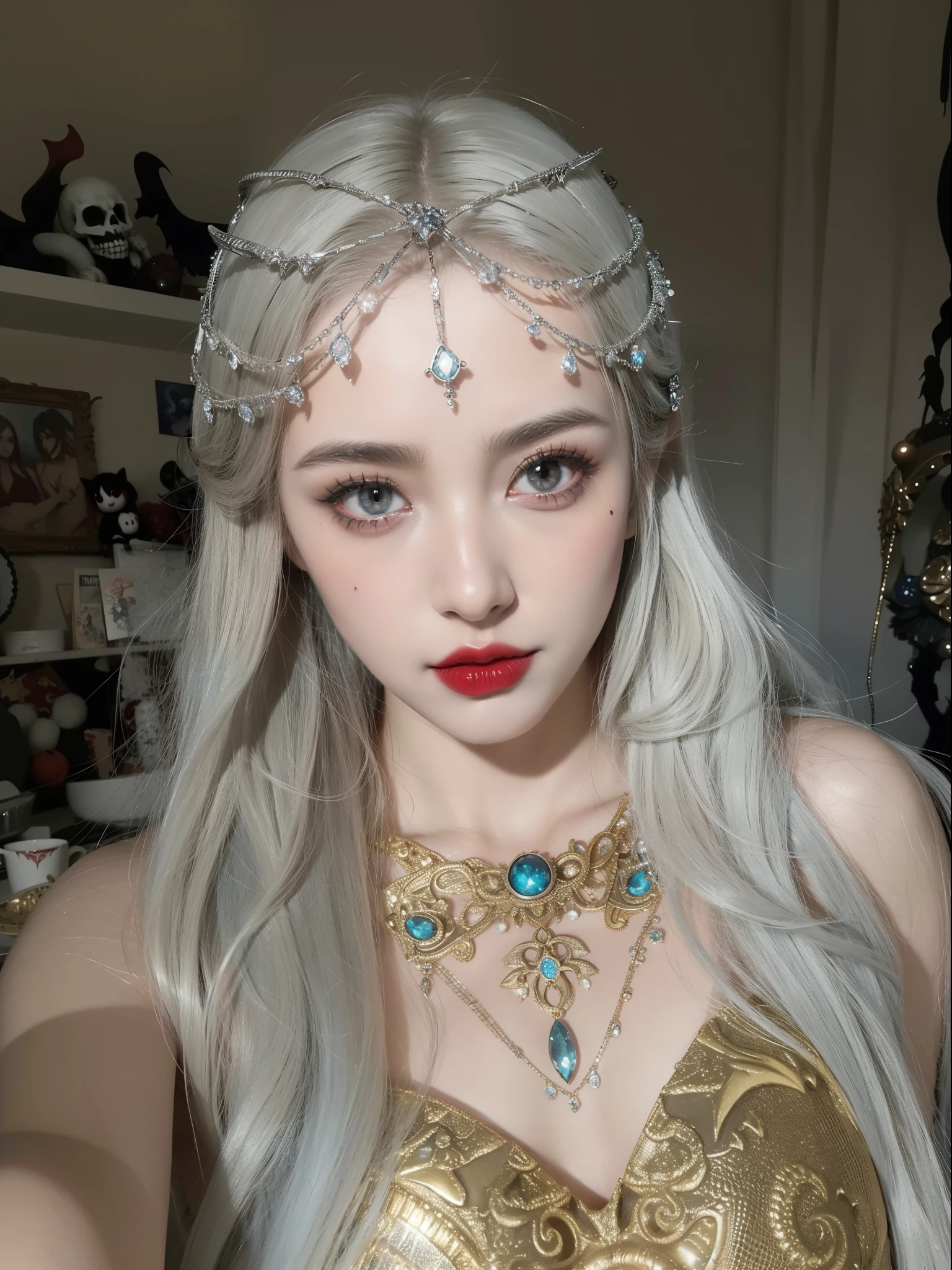 Detailed image quality,Witch Pandora,wing, Succubus Theme,堕落Angel,Excellent,scary,Secret Terror,Tentacles,With eyes,Uncanny Valley Effect,Beast Blood Moon,skeleton,vampire,Hellfire,Dark Queen,Angel,magician magic witch,Angel,Eyes are blue(Pupils as deep as the starry sky),Gorgeous tattoo designs all over the body,Surreal photos(8K picture quality,Rich in details),Dark eyeshadow,Sexy thick lips(Red lipstick),Tattoo designs on body,Dark Queen,Light Armor,