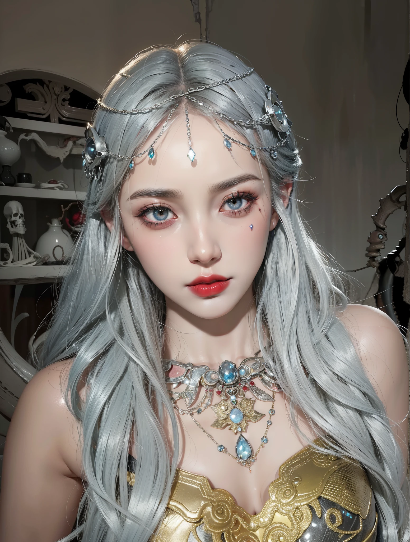 Detailed image quality,Witch Pandora,wing, Succubus Theme,堕落Angel,Excellent,scary,Secret Terror,Tentacles,With eyes,Uncanny Valley Effect,Beast Blood Moon,skeleton,vampire,Hellfire,Dark Queen,Angel,magician magic witch,16岁Angel,Eyes are blue(Pupils as deep as the starry sky),Gorgeous tattoo designs all over the body,Surreal photos(8K picture quality,Rich in details),Dark eyeshadow,Sexy thick lips(Red lipstick),Tattoo designs on body,Dark Queen,Light Armor,