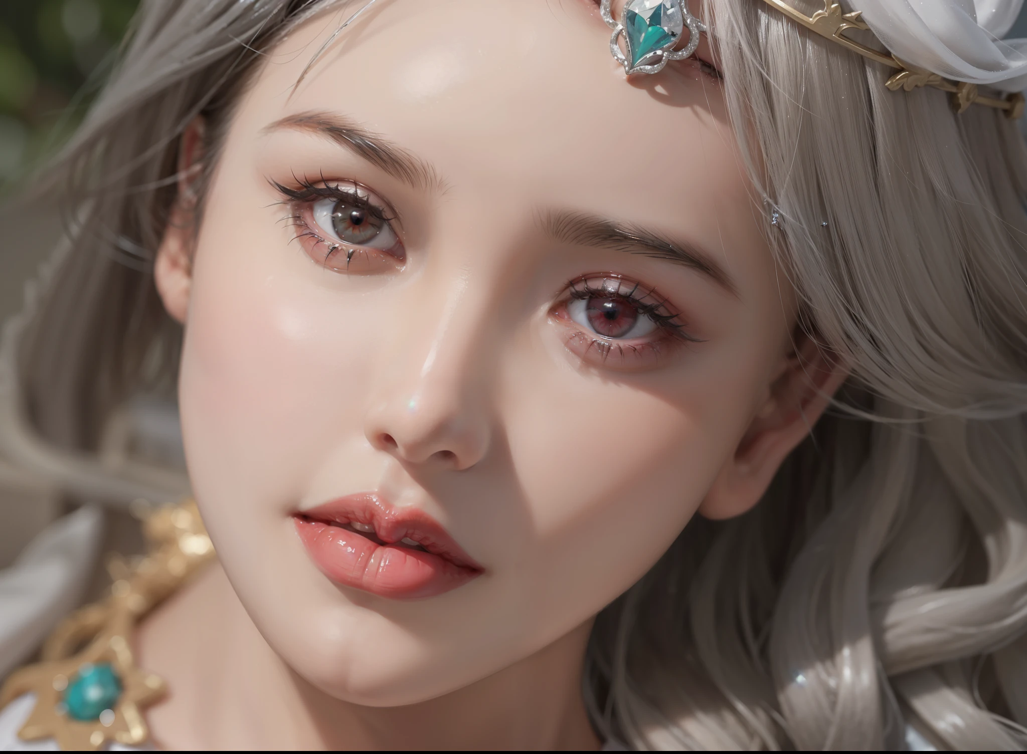 Imperial sister，Exquisite eyes，Snow Queen，Put the crown on your head，Detailed facial expressions body，Tall and big，number，Leg length，4K，HD，meat，White translucent lace，Fair and plump figure，Pretty Face，Little cherry mouth，Beautiful and delicious（3D Royal Sisters），Glossy Gel Coat，Vampire Queen in luxurious robes，Crystal Gem Crown，Ultra-clear portrait photos(8k)，Dark eyeshadow，Sexy thick lips(Red lipstick)，Eyes like stars