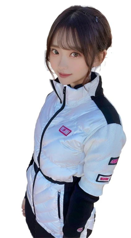 An innocent 20-year-old girl、((White tank top, Dramatic Pose)),smile,break (Spacecraft control room background):2,、break RAW Photos, (8k、highest quality、masterpiece:1.2)、(Intricate details:1.4)、(Realistic:1.4)、Octane Rendering、Complex 3D rendering with ultra-detail, Studio Soft Light, Rim Light, Crisp details, Super detailed, Realistic skin texture, detailed aspects, Beautiful details in the eyes, Highly detailed CG Unity 16k wallpaper, Compensate, (Detailed Background:1.2), Glowing Skin, whole body、(Astro Best):2,(Black long sleeve):5,headphone,Smart Watches,((Stand with your hands folded behind your back、Leaning forward、Top view))