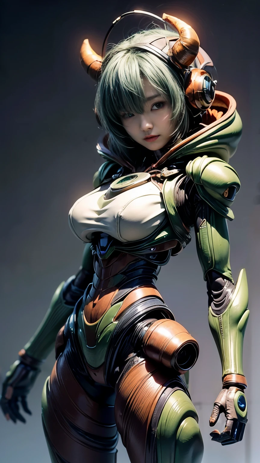 (high resolution,masterpiece,best quality,extremely detailed CG,),(japanese girl face), realistic, photo, amazing fine details, all intricate, gloss and shiny,awesome many layers, 8k wall paper, 3d, kawaii, ( solo:1.4), perfect female proportion,villainess, (fusion of alien and lady:1.4), (alien form lady:1.2), (alien lady:1.2), (fusion:1.2), (solo:1.4), (smile:1.2), muscular, abs, (alien exoskeleton bio insect suit:1.4), (alien green exoskeleton bio insect armor:1.2), (blue alien antennae:1.3),