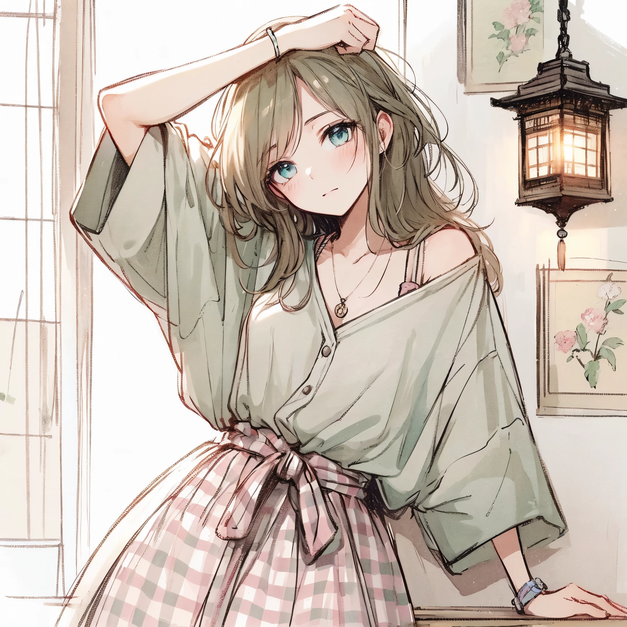 Official art using high-quality hand-drawn watercolor sketch techniques. (best quality,4k,8k,highres,masterpiece:1.2),ultra-detailed,beautiful detailed eyes,A girl with beautiful eyes, everyone, beautiful anime girl, cute anime girl, smooth anime art, anime style, elegant colors, soft lighting, delicate beautiful sensitive eyes, very coquettish, beautiful large breast, (correct hands:1.2),