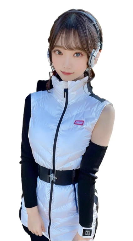 An innocent 20-year-old girl、((White tank top, Dramatic Pose)),smile,break (Spacecraft control room background):2,、break RAW Photos, (8k、highest quality、masterpiece:1.2)、(Intricate details:1.4)、(Realistic:1.4)、Octane Rendering、Complex 3D rendering with ultra-detail, Studio Soft Light, Rim Light, Crisp details, Super detailed, Realistic skin texture, detailed aspects, Beautiful details in the eyes, Highly detailed CG Unity 16k wallpaper, Compensate, (Detailed Background:1.2), Glowing Skin, whole body、(Astro Best):2,(Black long sleeve):5,headphone,Smart Watches,((Stand with your hands folded behind your back、Leaning forward、Top view))
