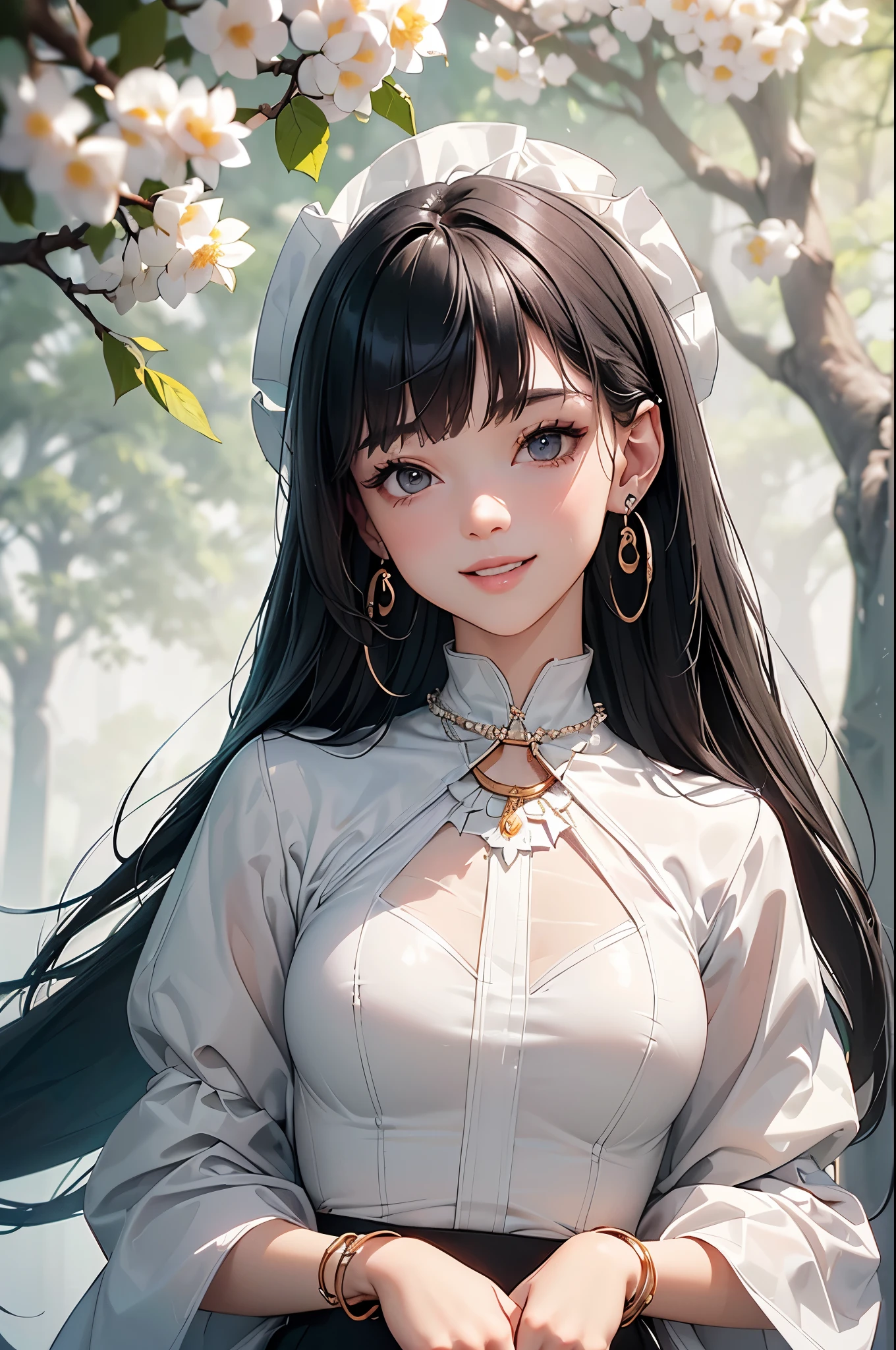Goddess beautiful Long Hair beautiful gorgeous whole body Face forward Beautiful hair ornaments 癒し Healing scenery
