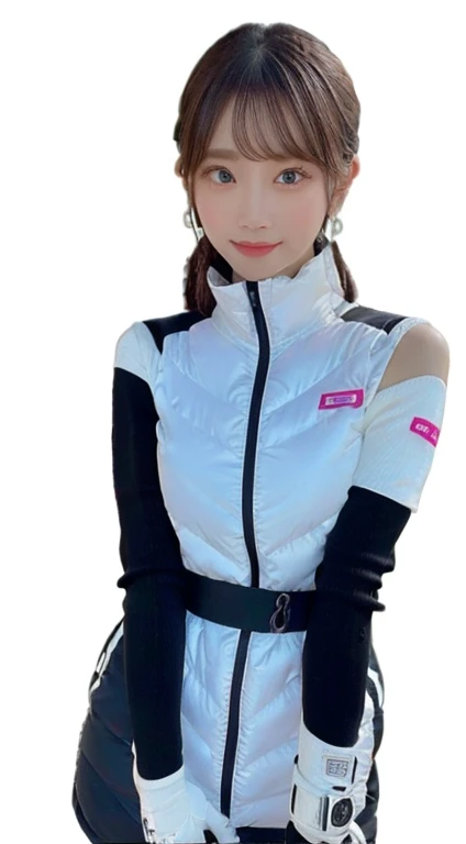 An innocent 20-year-old girl、((White tank top, Dramatic Pose)),smile,break (Spacecraft control room background):2,、break RAW Photos, (8k、highest quality、masterpiece:1.2)、(Intricate details:1.4)、(Realistic:1.4)、Octane Rendering、Complex 3D rendering with ultra-detail, Studio Soft Light, Rim Light, Crisp details, Super detailed, Realistic skin texture, detailed aspects, Beautiful details in the eyes, Highly detailed CG Unity 16k wallpaper, Compensate, (Detailed Background:1.2), Glowing Skin, whole body、(Astro Best):2,(Black long sleeve):5,headphone,Smart Watches,((Stand with your hands folded behind your back、Leaning forward、Top view))