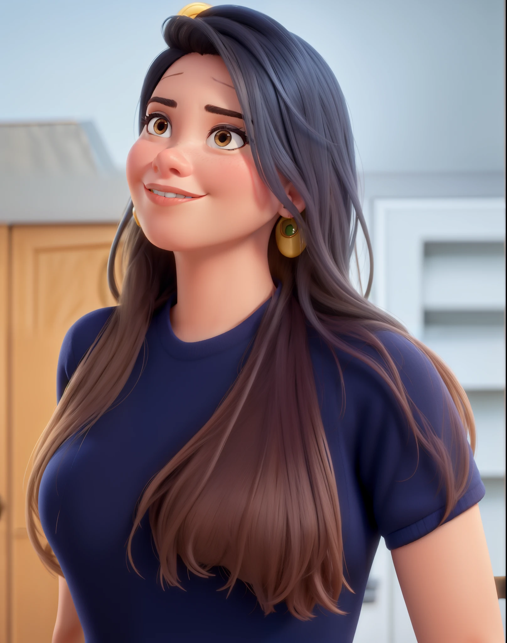 mulher, estilo disney pixar, alta qualidade