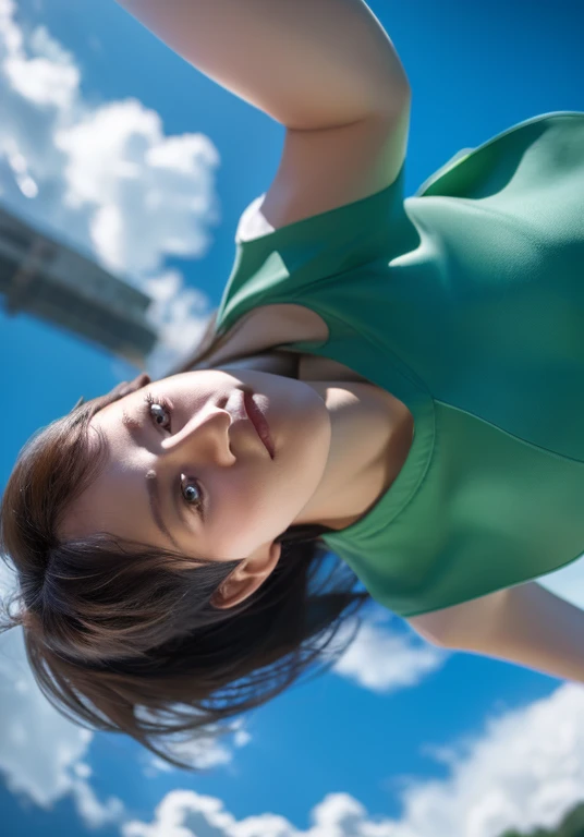 Nausicaa,One girl,Sky、Flying in the Neve、
Ray Tracing,(Realistic:1.2),realism,clear,sharp,PhotoRealistic,4K,high quality,High resolution,