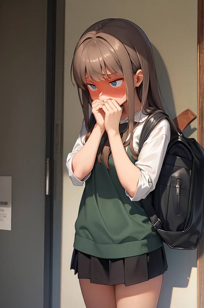 Strongly embarrassed face