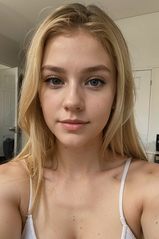 a selfie of a pretty young white australian woman, with blonde hair