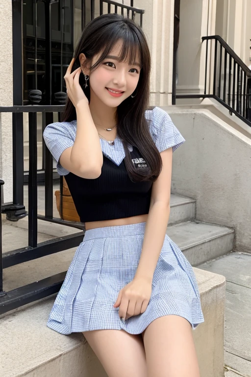 Cute Girls、Idol、high school girl、mini skirt、sit
