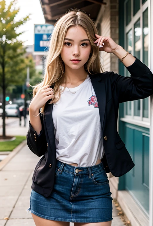 blonde high school girl