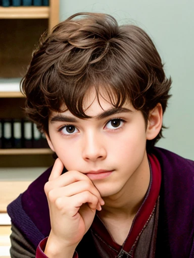 a young wizard Jew. focus on face.