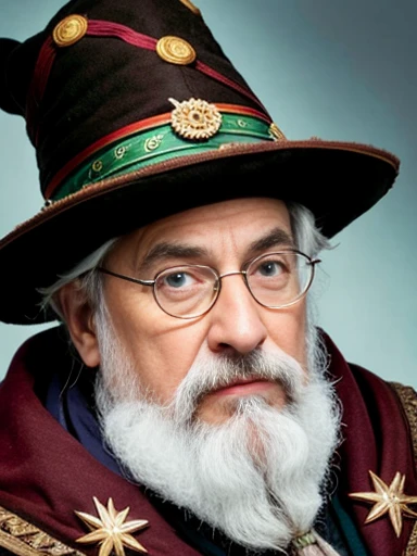 a wizard Jew. focus on face.