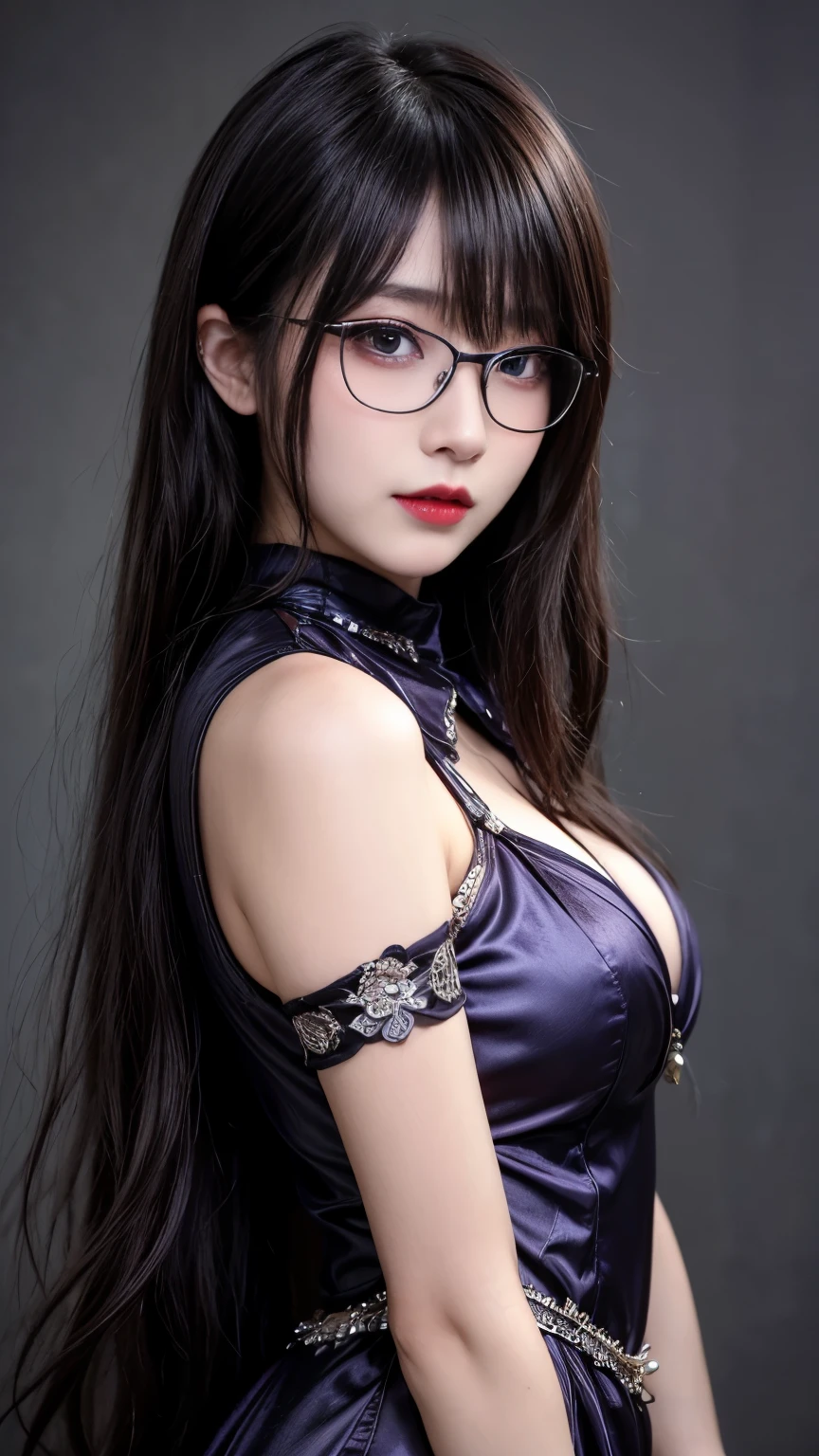 background（Black night sky，Big Moon），Close-up of a woman，Wearing a white shirt、((Black-rimmed glasses))、Purple Hair，Very long hair，very thick braids，Purple eyes，big ， realistic girl rendering, 8k artistic german bokeh, Enchanting girl, Real Girl, Gurwitz, Gurwitz-style artwork, Girl Roleplay, Realistic 3D style, cgstation Popular Topics,, 8K Portrait Rendering,（truth，truth：1.4），巨big ，Sparkling eyes，Purple eyes、Captivating beauty、Attractive adult woman、Beautiful woman、Cool girl、evil female、Brainwashed、brainwashing、Fallen into evil、Grin、Evil expression、Evil smile、evil、Brown Hair、Wavy Hair、Swept-apart bangs、Heavy makeup、Heavy makeup、Sharp Eye、Hollow Eyes,Half-closed eyes、Hollow Eyes、Purple Eyeshadow、Black lipstick、Black lip gloss、Long black cheongsam、Wide sleeves、night、Spooky Fortressscape Brush、Compensate、Are standing、highest quality,4K,8k,High resolution,masterpiece:1.2),Very detailed,Realistic,photoRealistic:1.37,this creature, A terrifying fusion of a spider and a six-armed human woman, that embodies a grotesque harmony between two different forms.. The upper body retains unmistakably feminine features.., It was distorted during the merger process.. His eyes shine with wicked intelligence, There are more spiders than people. (Beautiful long hair, White skin:1.3), (Red lips)

Four more hands grow from the torso., Long and thin like a spider、There is a joint, but、that retains an eerily human-like texture.. In these arms、that has sharp-tipped fingers, Chitinous Claws, Can tear flesh easily.

The lower body is a mix of spider and human anatomy, The abdomen stretches backwards like a giant spider... Jagged spines protrude from its exoskeleton.., Each one a reminder of its unnatural origins. feet, A grotesque combination of a human thigh and a spider&#39;Hairy feet, Combines agility and strength, Able to glide across surfaces with incredible speed and grace.

In its existence, can&#39;t help but feel a primal fear., that&#39;It&#39;s like staring into an abyss where man 