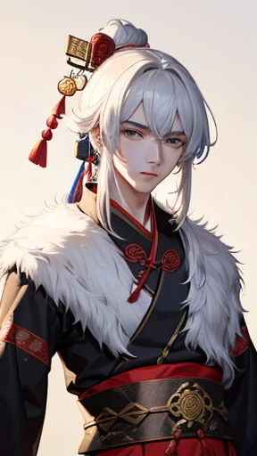Ancient Chinese Man、Man in ancient Chinese clothing、Ancient Chinese hairstyle man、Ancient Chinese man with cloth wrapped around his head、Man with narrow eyes、