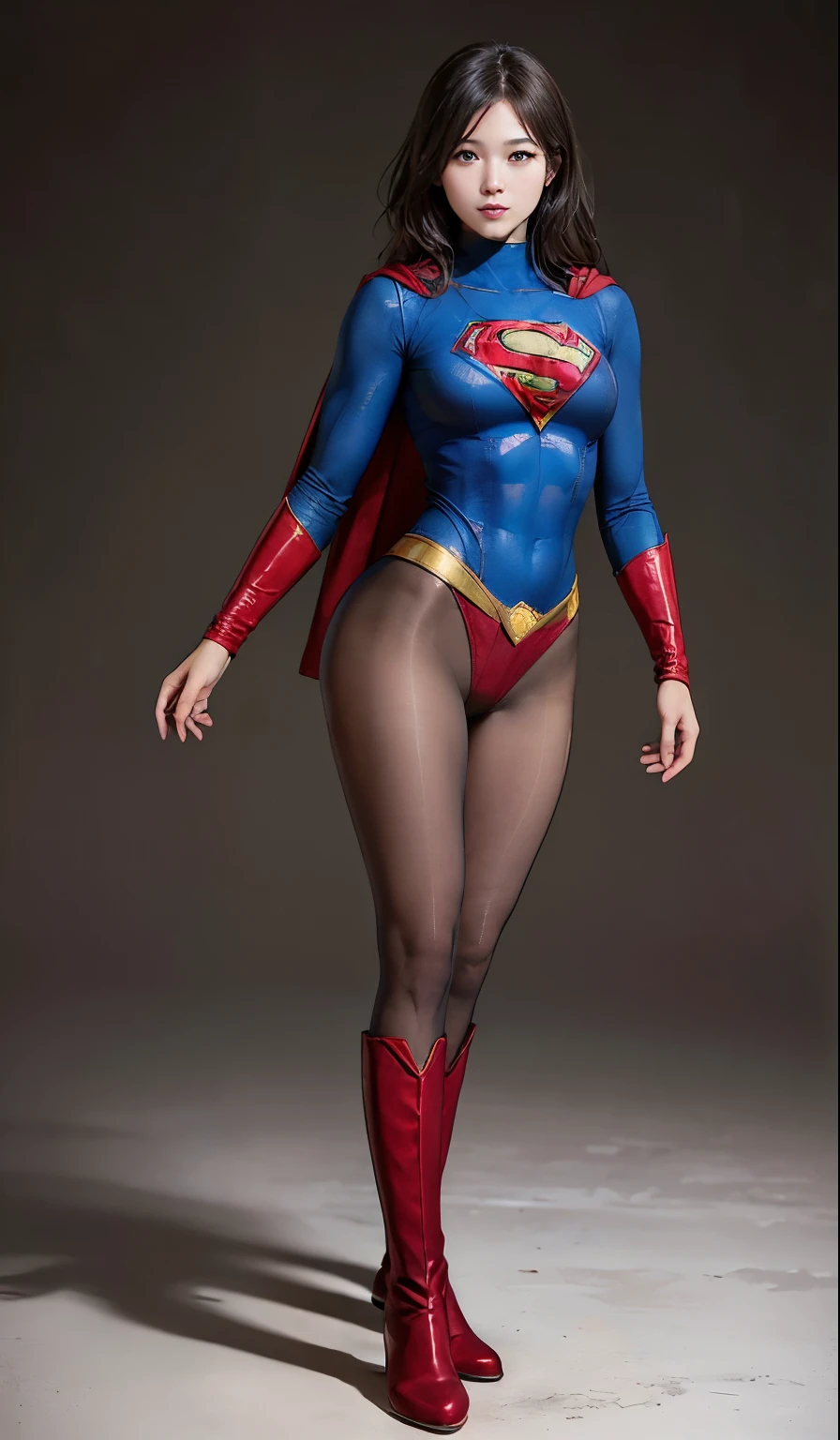 No background、(((Beautiful legs in black tights.)))、(((Legally express the beauty of your smile)))、((((Make the most of your original images)))、(((Supergirl Costume)))、(((Beautiful Hair)))、(((suffering)))、(((Please wear black tights....、Wear red boots)))、((Best image quality、8k))、((highest quality、8k、masterpiece:1.3))、(((Preserve background )))、Sharp focus:1.2、Beautiful woman with perfect figure:1.4、Slim Abs:1.2、Wet body:1.5、Highly detailed face and skin texture、8k