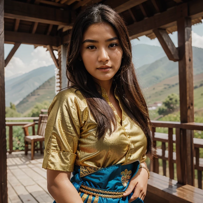 Beautiful woman, 21 years , 🇧🇹 Bhutan, cultural costumes budist