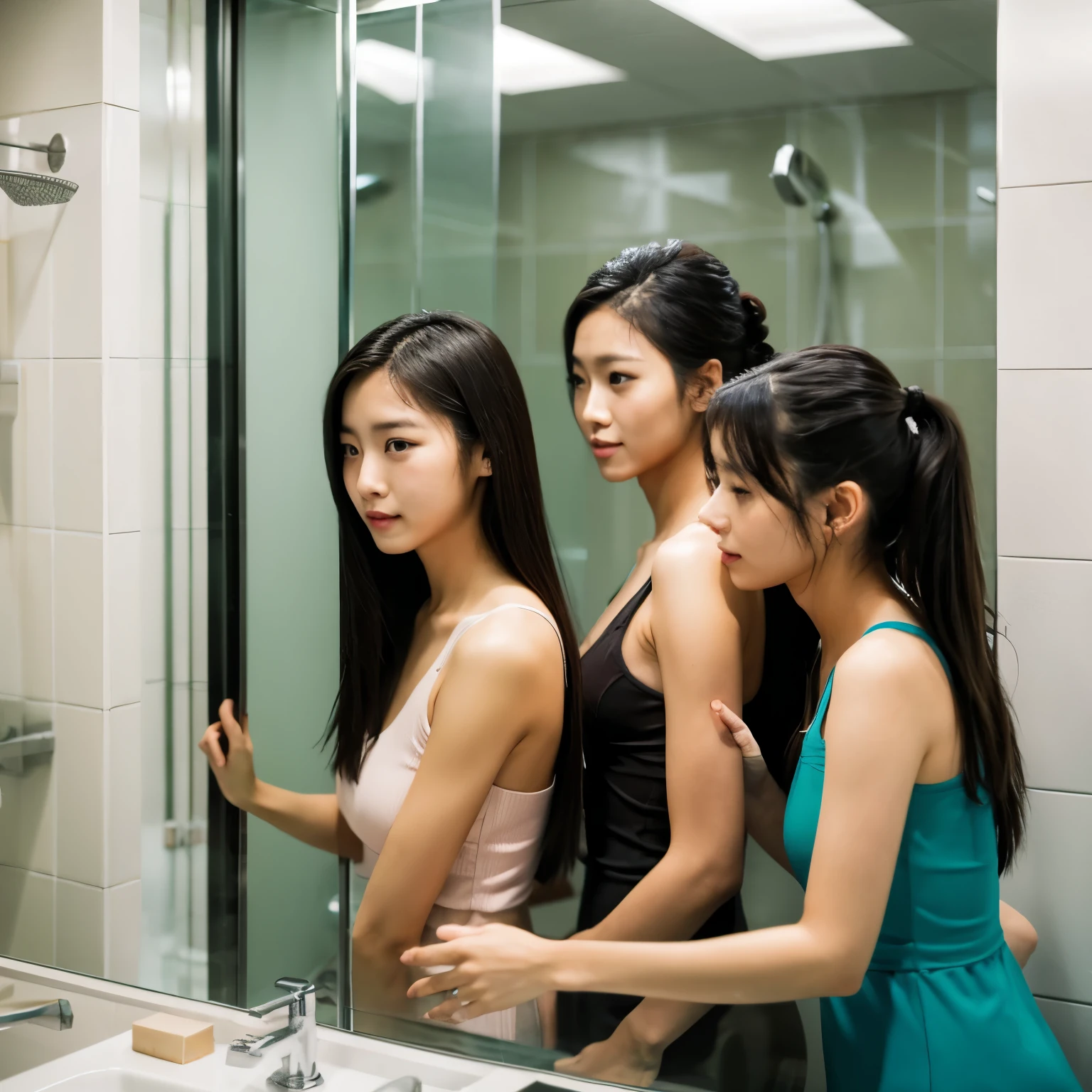 Three Girls, Taking a shower