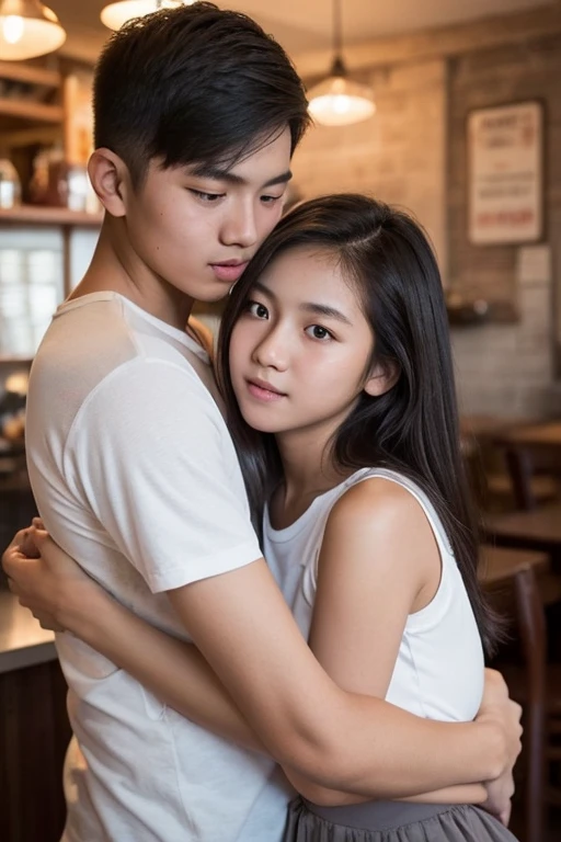 2 persons (Men and women) quan hệ tình dục trong lớp học; ((best quality, 8k, super detailed)), ((100% body, body, Cảnh quan hệ tình dục trong lớp học, There are many other students, super detailed)), (Posture: man hugs girl from front, The man's hand picked up the girl, The girl spread her legs wide, The man inserts his penis into the girl's vagina)); ((1 male and 1 female)); ((40 year old man ((black hair, have wrinkles, laughed contemptuously, naked ((((extremely detailed)), enlarged nipples, The man has a large penis 20cm long, enlarged penis, Wide shoulders and narrow waist, Koreans, super detailed)))); ((15 year old Chinese girl (beautiful, lovely, charming, nude, nude ((super detailed)), hot, wet, sweat, semen, pink vagina, pink nipples, chest to F cup, eo thon, round butt, groaning expression, Enchanting, panic ((Chi tiết cực đoan)) Pink hair, tie long hair, Brown eyes, cô gái có pink vagina, super detailed)))); ((40 year old man married 15 year old girl, 40 year old man squeezes girl's breasts, 40 year old man touches girl's sensitive parts, Girl sucks man's tongue ((Chi tiết cực đoan)), Man fucks girl's vagina((Chi tiết cực đoan))))