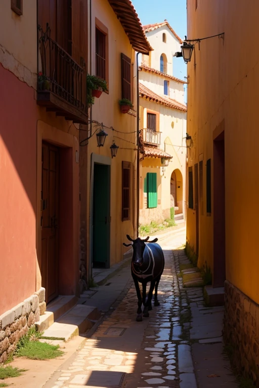 una vaca caminando