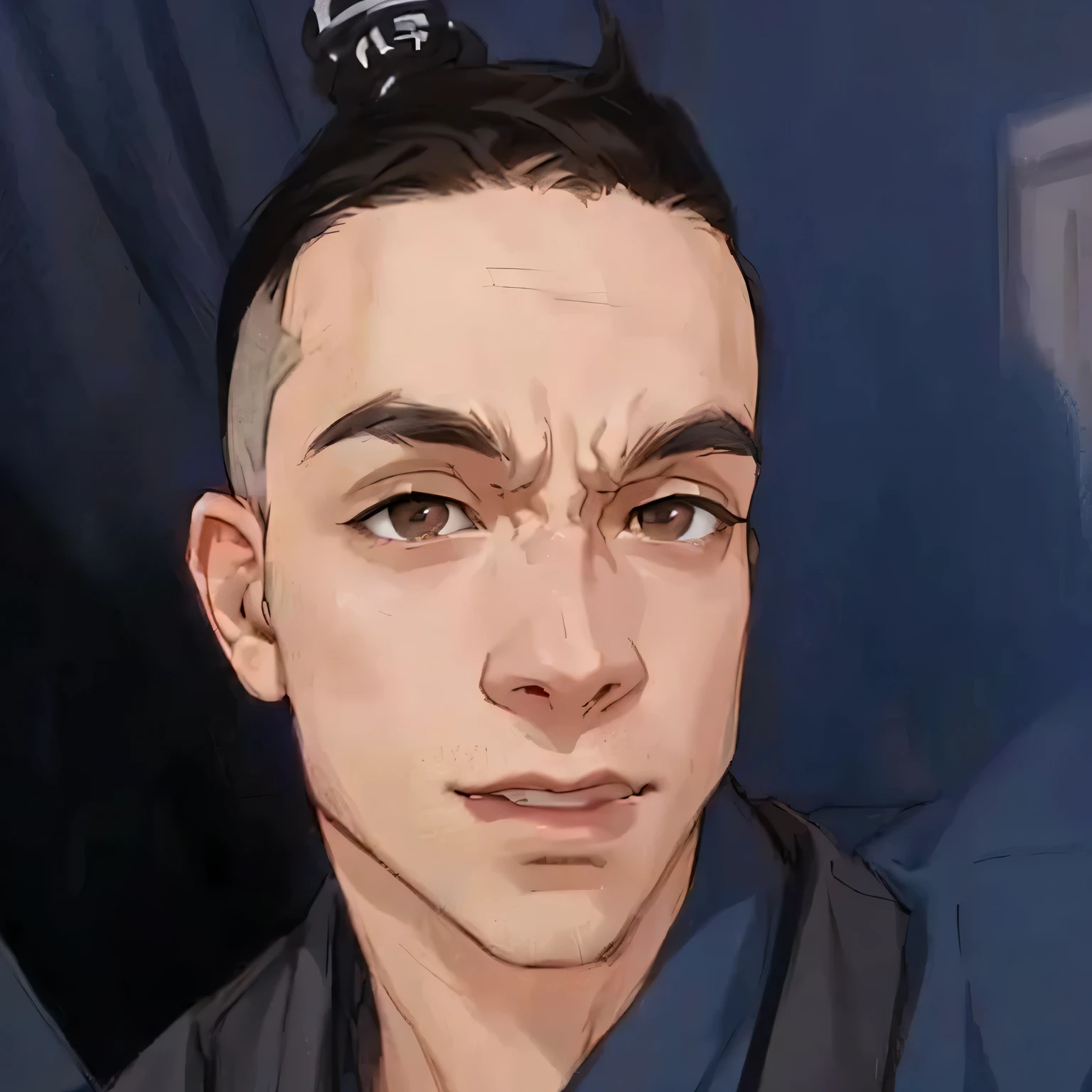 Anime Character, Anime Doctor Billionaire, anime Genius Villain, brown eyes, dark brown eyes, angry face, dark hair