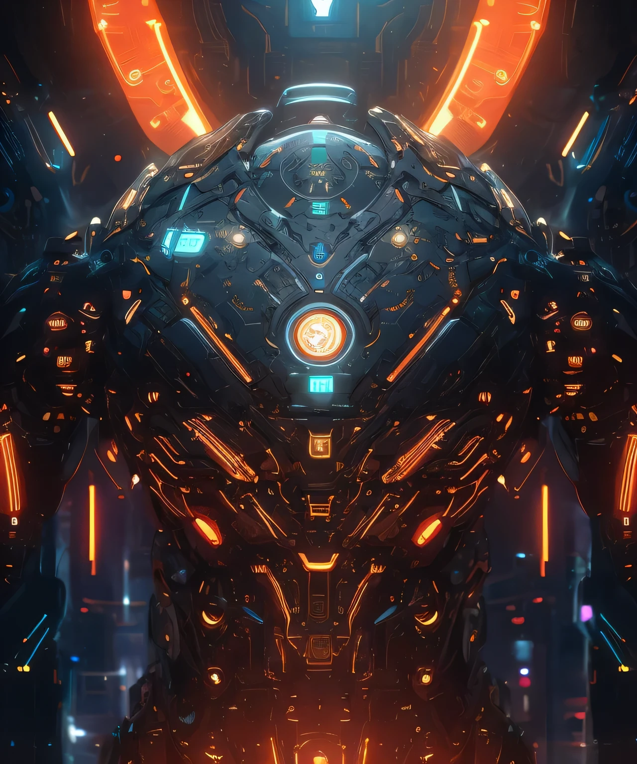 a powerful futuristic energy generator, glowing mechanical parts, intricate circuitry, metallic sheen, neon lights, cinematic lighting, sci-fi, dramatic angles, ultra-detailed, 8k, photorealistic, studio lighting, highly detailed, complex machinery, advanced technology