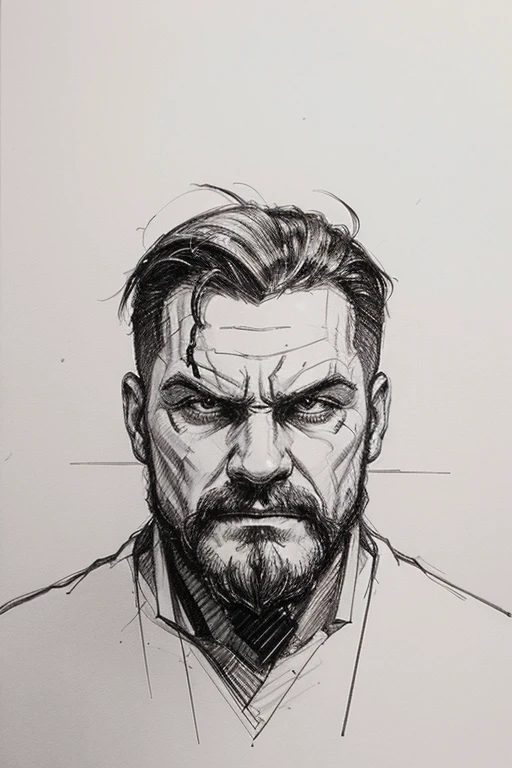 Generate a free hand sketch of bad guys