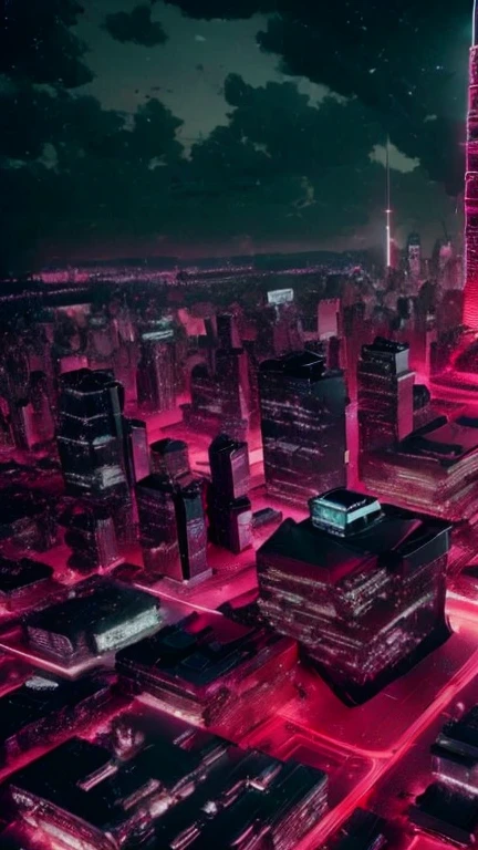 (A city with various skycrapers), ultra beautiful modern metropolis , cyberpunk, vinrant colors, techno fantasy architecture, night sky with stars 4k, uhd, photorealistic:1.4, masterpiece , futuristic  buildings