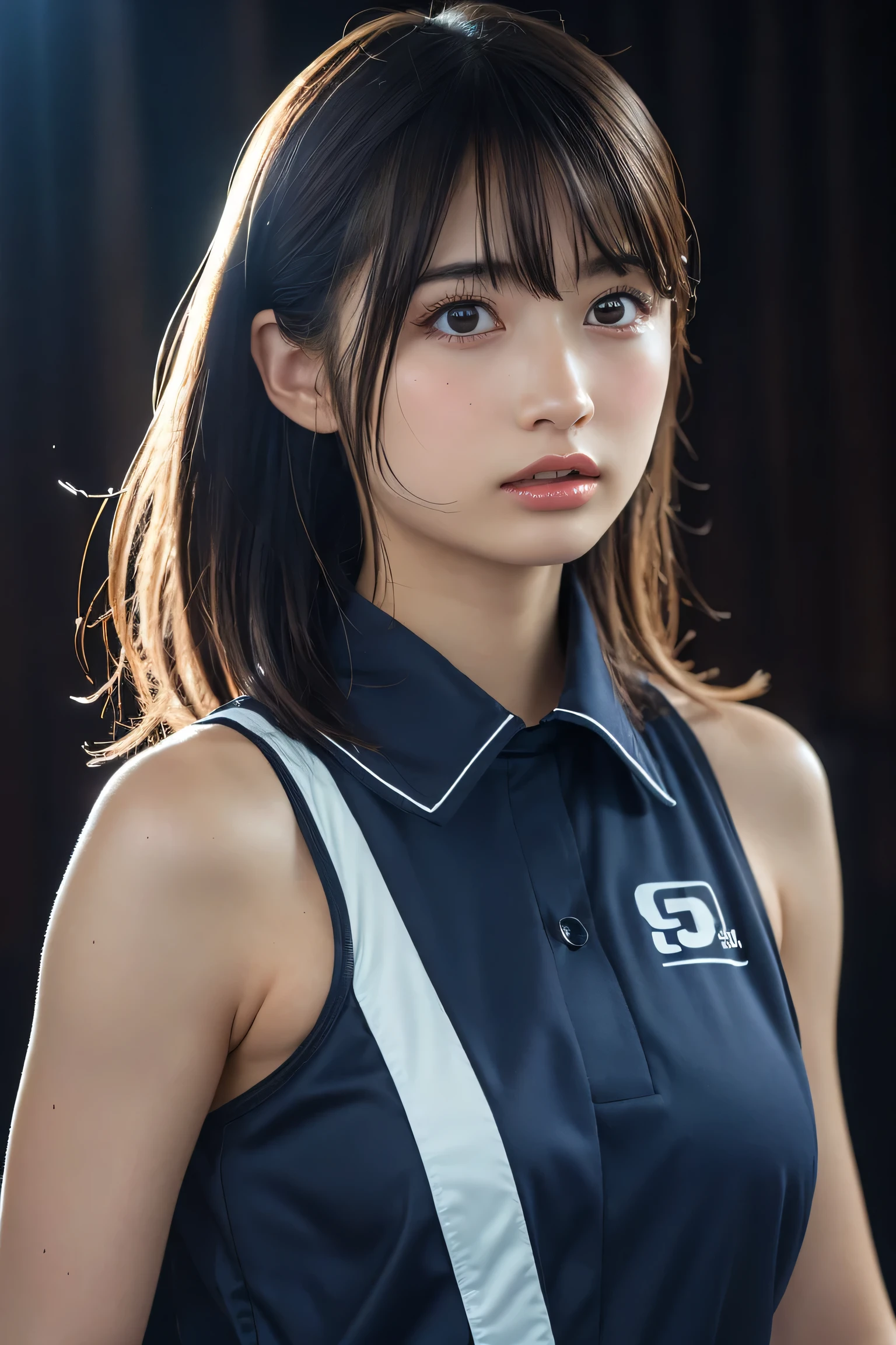 (8k, RAW Photos,highest quality, High resolution:1.1), (Ultra-realistic:1.4),(Realistic, Realistic:1.3),The Beauty of Japan、Rhythmic gymnastics club、Rhythmic Gymnastics Uniform、((Upper Body:1.3))