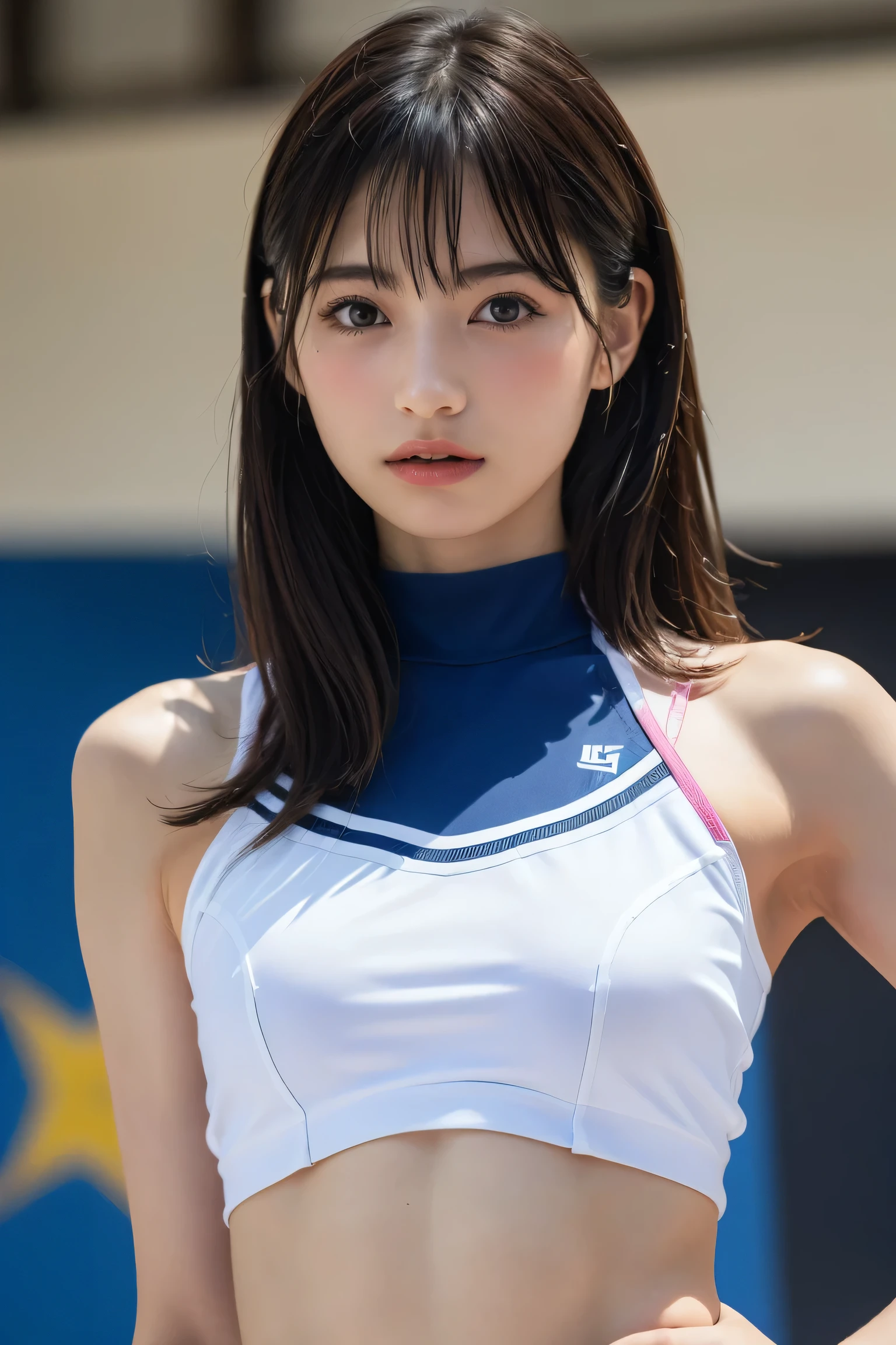 (8k, RAW Photos,highest quality, High resolution:1.1), (Ultra-realistic:1.4),(Realistic, Realistic:1.3),The Beauty of Japan、Rhythmic gymnastics club、Rhythmic Gymnastics Uniform、((Upper Body:1.3))