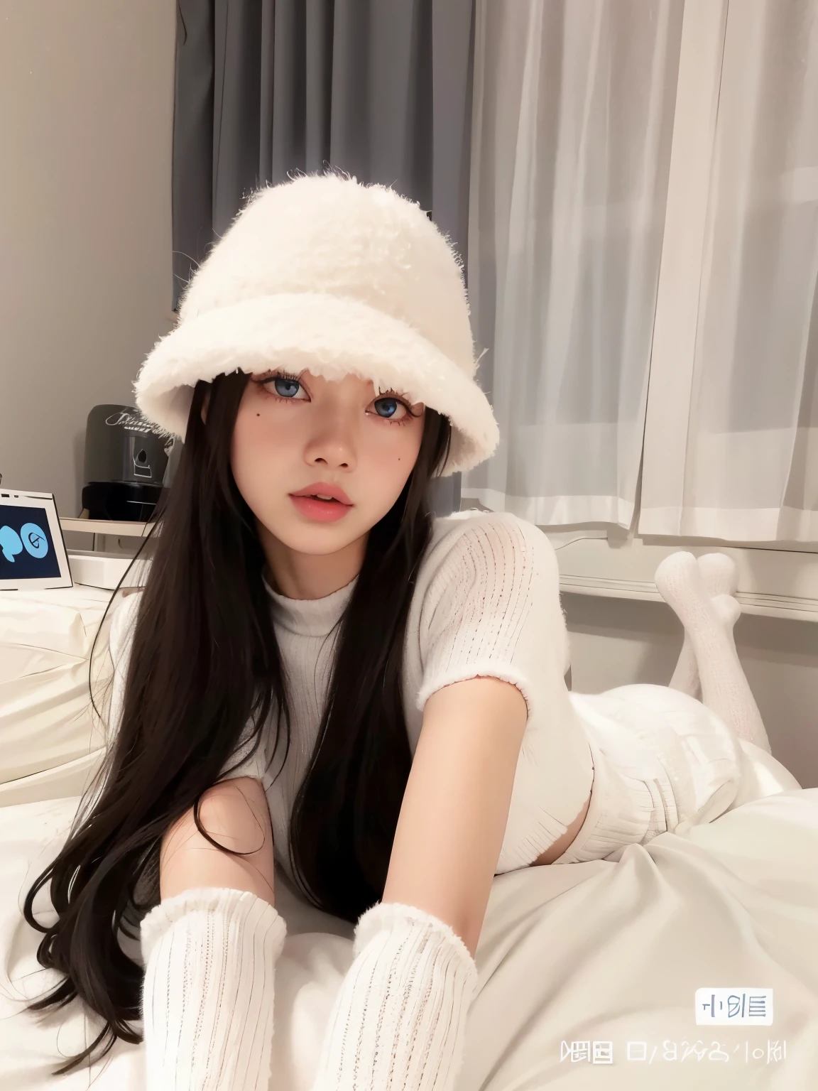 blonde woman in pink sweater holding a cat with blue eyes, very beautiful cute gatinha,  gato atraente, beautiful young gatinha, com olhos grandes, gatinha, bochechas grandes segurando seu gato, Lalisa Manobal, Ulzzang, com olhos bonitos, Sakimichan, beautiful anime gatinha, nixeu and Sakimichan
