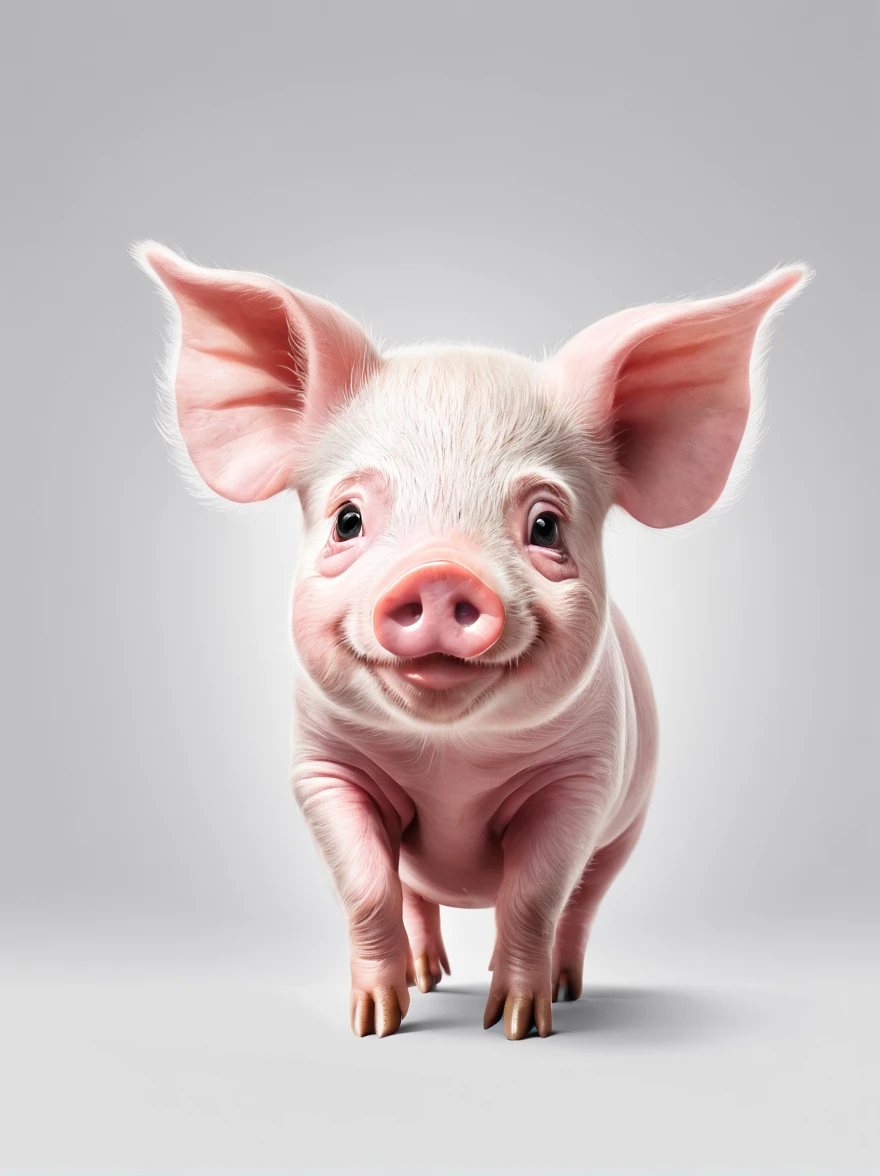 vector design of cute pig for coloring book