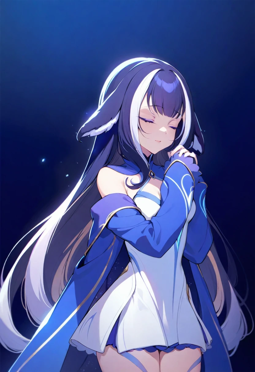 (shylily/(Twich/):1.5),(masterpiece:1.2),(best quality:1.2),pixiv,purple skirt,
1 Girl, long hair, skirt, Solitary, White background, very long hair, Star (symbol), Simple background, whole body, white skirt, permanent, Keep, Hair accessories, Long sleeve, curls, Bangs, Separate sleeves, looking at the audience, Sleeves extend beyond wrists, Jewelry,