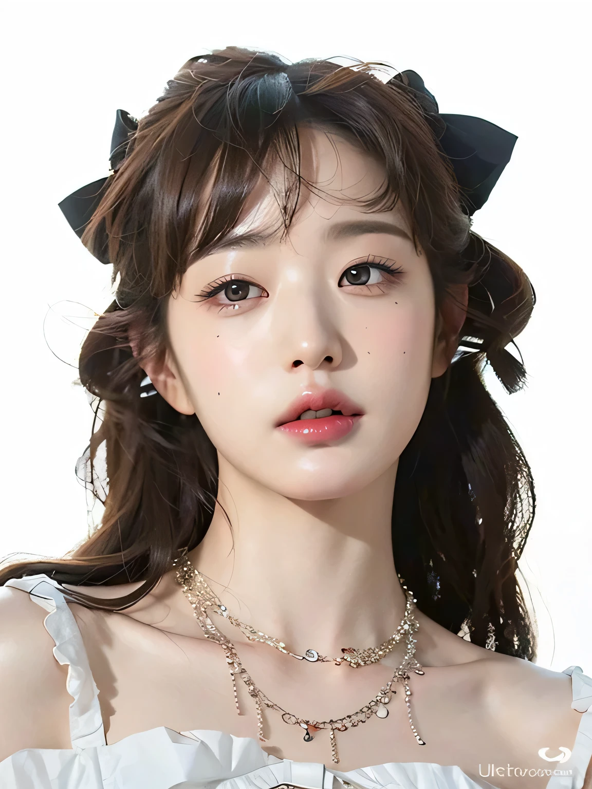 Best quality, masterpiece, ultra high res, (photorealistic:1.4), raw photo, 1girl, inside cafe, looking at viewer, long hair, pale skin, half body