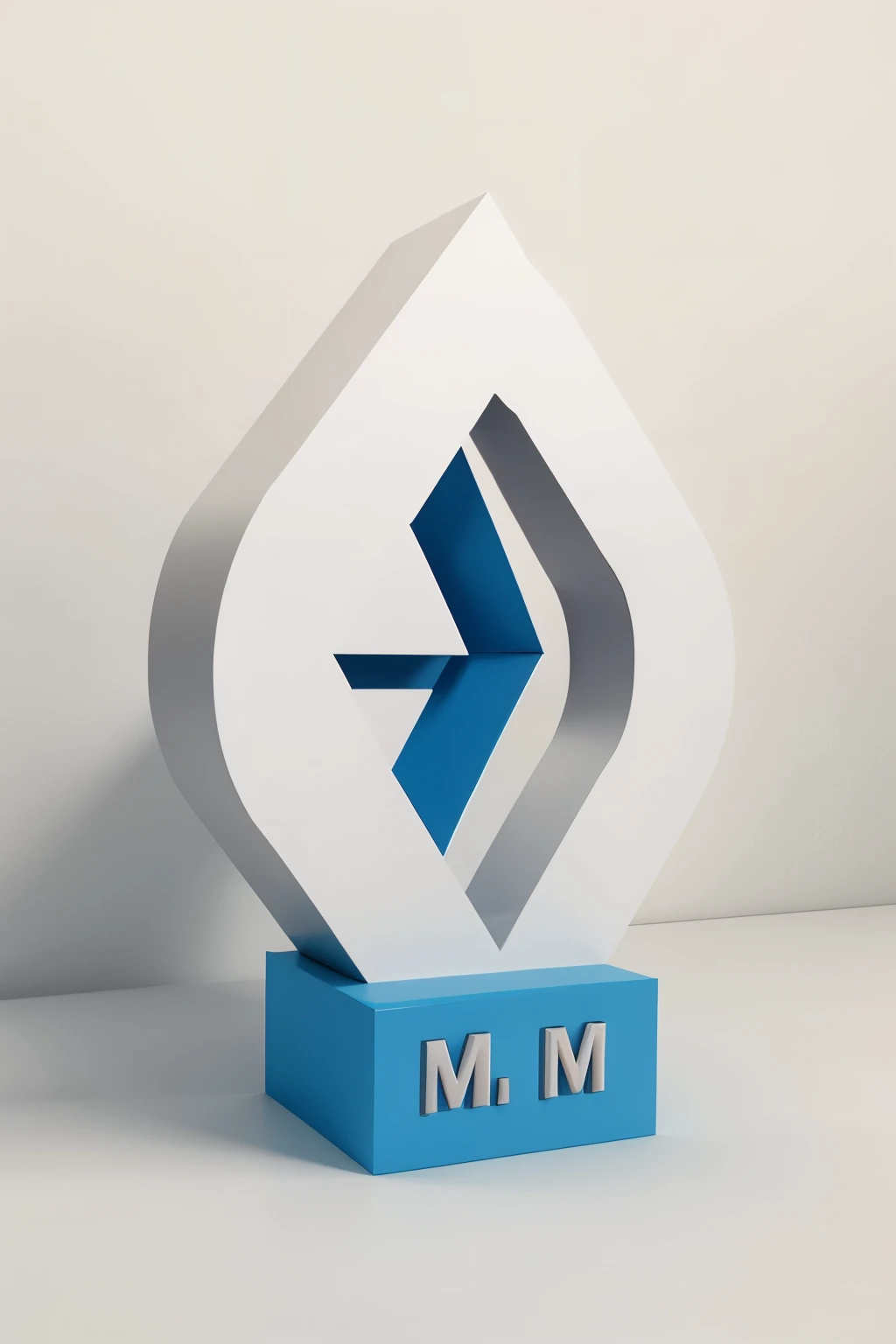 Create illustration 3D Logo Design Name"M N"