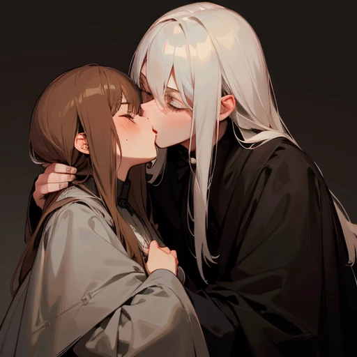 Lucius Malfoy Kissing a Brown haired age Girl
