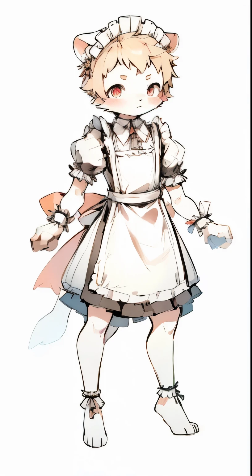 Standing,full-body shot,Maid costume