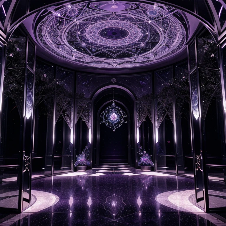 Institute of Illusions (The Weavers of Whispering Dreams):
Primary: Ever-Shifting Violet: Represents the constant change and unpredictability of illusions.
Secondary: Midnight Black: Hints at the hidden depths of creativity and the ability to manipulate perception.
Accent: Stardust Silver: Sparkles like a mischievous twinkle in the eyes of an illusionist.
Details: This institute is a whimsical playground for the imagination. Hallways lined with mirrored walls create infinite reflections, while enchanted doors appear and disappear at will. The classrooms shimmer and change depending on the lesson, morphing into fantastical landscapes or whimsical storybooks. Gardens filled with luminescent flowers and whispering trees add to the whimsical atmosphere.
