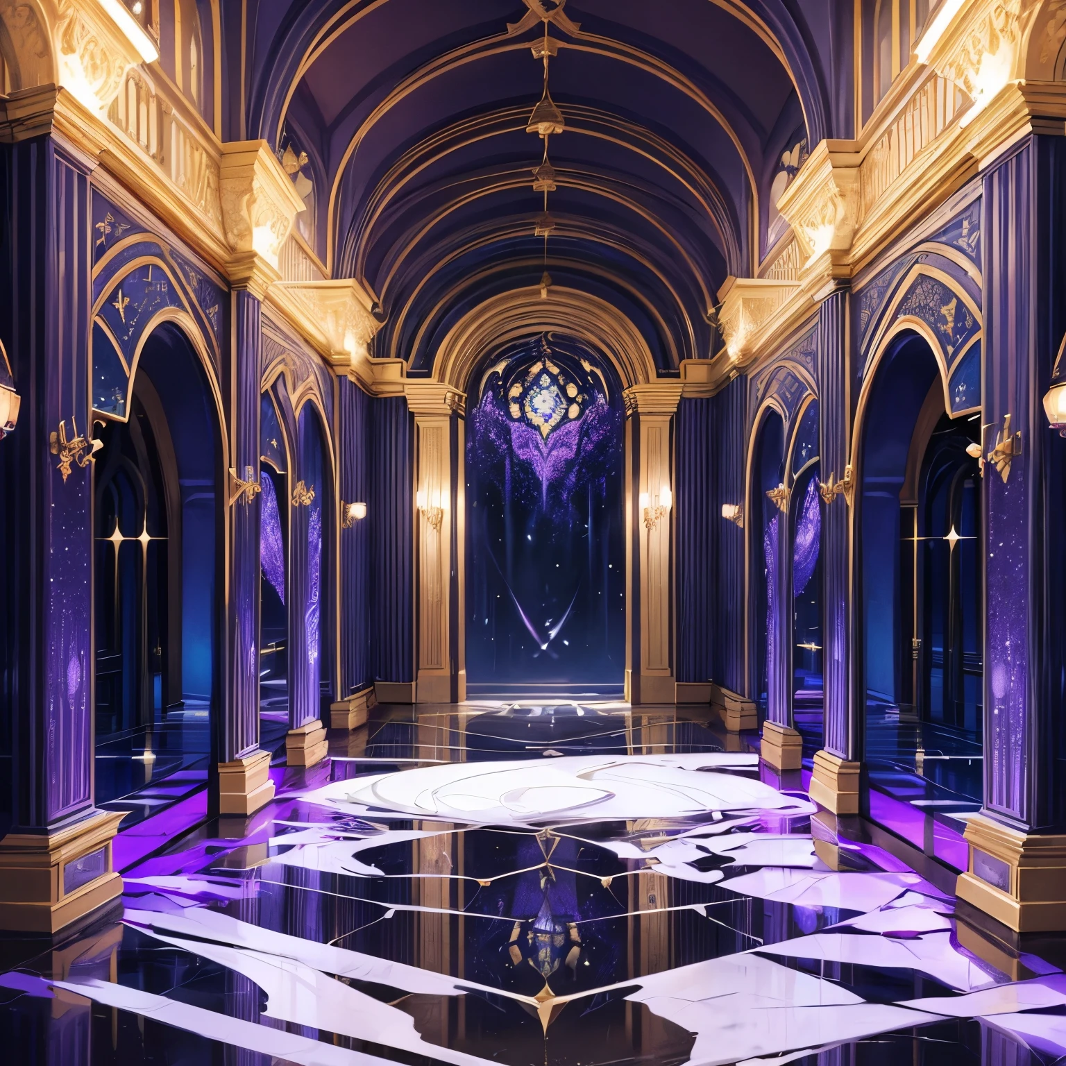 Institute of Illusions (The Weavers of Whispering Dreams):
Primary: Ever-Shifting Violet: Represents the constant change and unpredictability of illusions.
Secondary: Midnight Black: Hints at the hidden depths of creativity and the ability to manipulate perception.
Accent: Stardust Silver: Sparkles like a mischievous twinkle in the eyes of an illusionist.
Details: This institute is a whimsical playground for the imagination. Hallways lined with mirrored walls create infinite reflections, while enchanted doors appear and disappear at will. The classrooms shimmer and change depending on the lesson, morphing into fantastical landscapes or whimsical storybooks. Gardens filled with luminescent flowers and whispering trees add to the whimsical atmosphere.