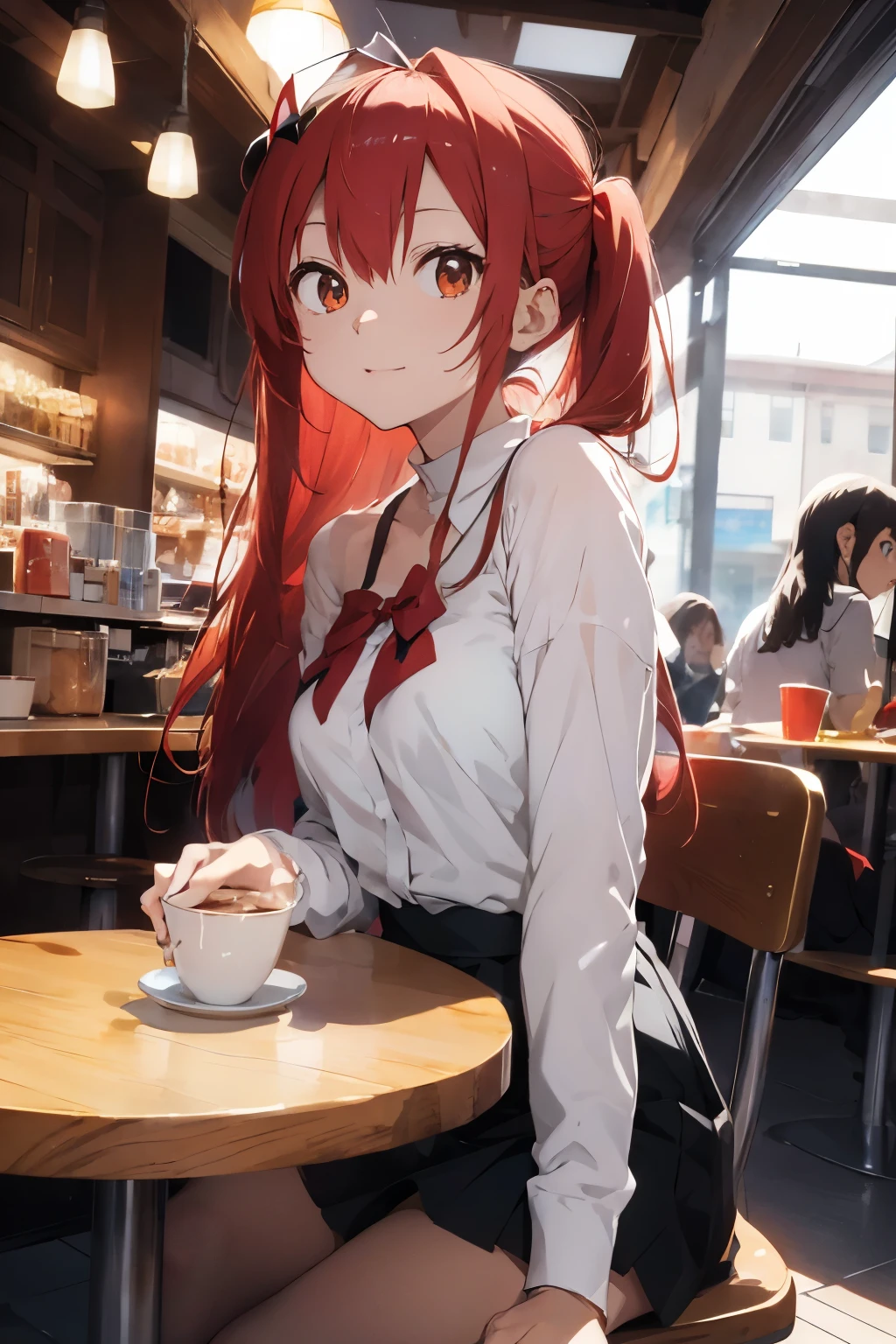 Date With anime "Zero two" in cafe