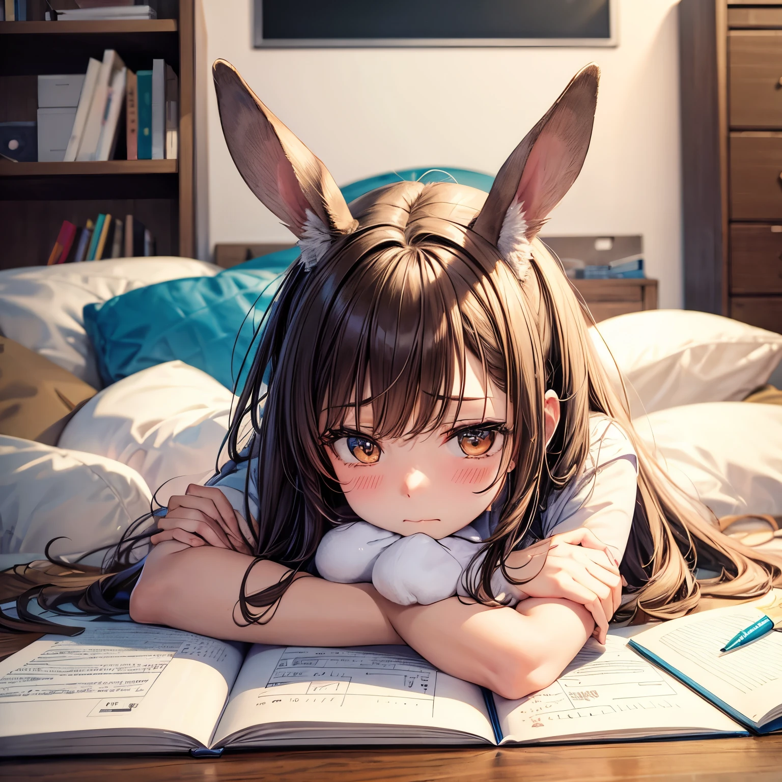 write a rabbit being sad