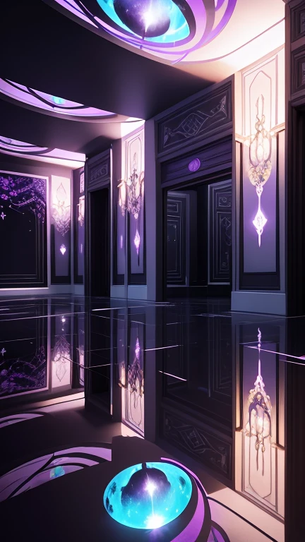 Institute of Illusions (The Weavers of Whispering Dreams):
Primary: Ever-Shifting Violet: Represents the constant change and unpredictability of illusions.
Secondary: Midnight Black: Hints at the hidden depths of creativity and the ability to manipulate perception.
Accent: Stardust Silver: Sparkles like a mischievous twinkle in the eyes of an illusionist.
Details: This institute is a whimsical playground for the imagination. Hallways lined with mirrored walls create infinite reflections, while enchanted doors appear and disappear at will. The classrooms shimmer and change depending on the lesson, morphing into fantastical landscapes or whimsical storybooks. Gardens filled with luminescent flowers and whispering trees add to the whimsical atmosphere.