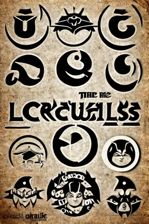 crea un logo para una banda llamada "the sucklees souls" in black and white and that the characters are cardboard from the 30s, y que todos sean hombres