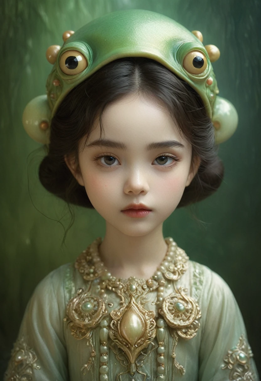 olpntng style, ""Ultra realistic photo, the Beautiful little creature alien by mark ryden and Daiyou-Uonome, Nicoletta Ceccoli production cinematic character render, Head To Shoulders Portrait, Hyper Detailed, art by james jean and Sachin Teng, cgsociety, beautiful face, intricate"", oil painting, heavy strokes, paint dripping, haze, ultra-detailed, film photography, light leaks, Larry Bud Melman, trending on artstation, sharp focus, studio photo, intricate details, highly detailed, by greg rutkowski
