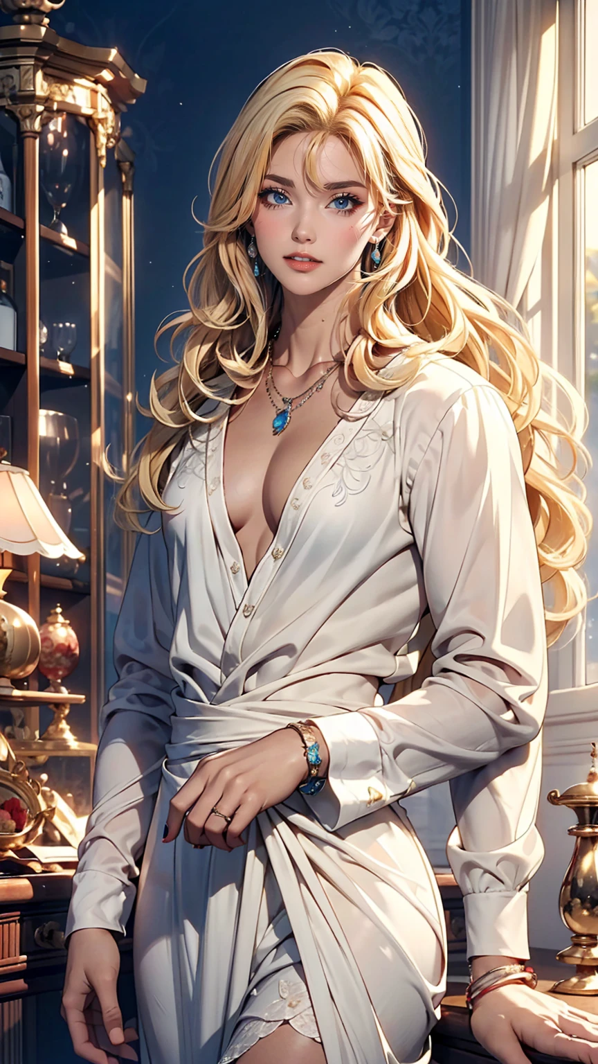 (highest quality, High resolution, masterpiece :1.3), 25-year-old Caucasian female、Platinum Blonde、blue eyes、Semi-long hair、My hair is wavy、smile、Slim figure、Large chest、I'm wearing earrings、I'm wearing a necklace、Wearing accessories on wrists and ankles、I'm wearing a ring、I want my head to stay off screen、Wearing red nail polish、I'm getting a pedicure、smile、I'm wearing high heels、Wearing a lace choker、wearing a mermaid dress、I'm in a garden with an arch and roses blooming、The arch is covered with roses、Behind the arch is a clear blue sky、Low-angle camera angle