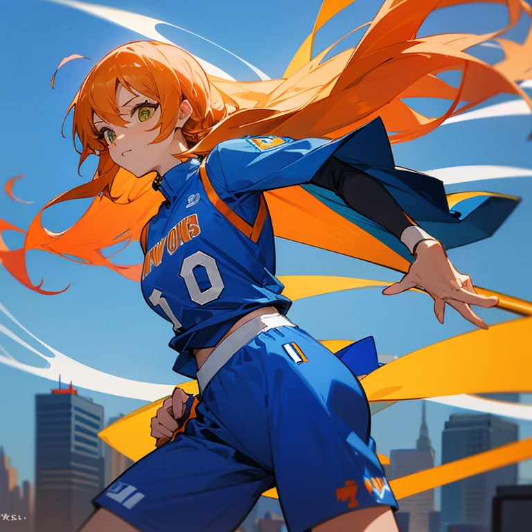 Nami de One pièce en tenue des New York Knicks 