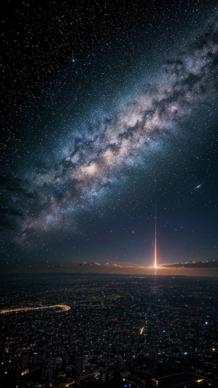 Galaxy moving in universe.