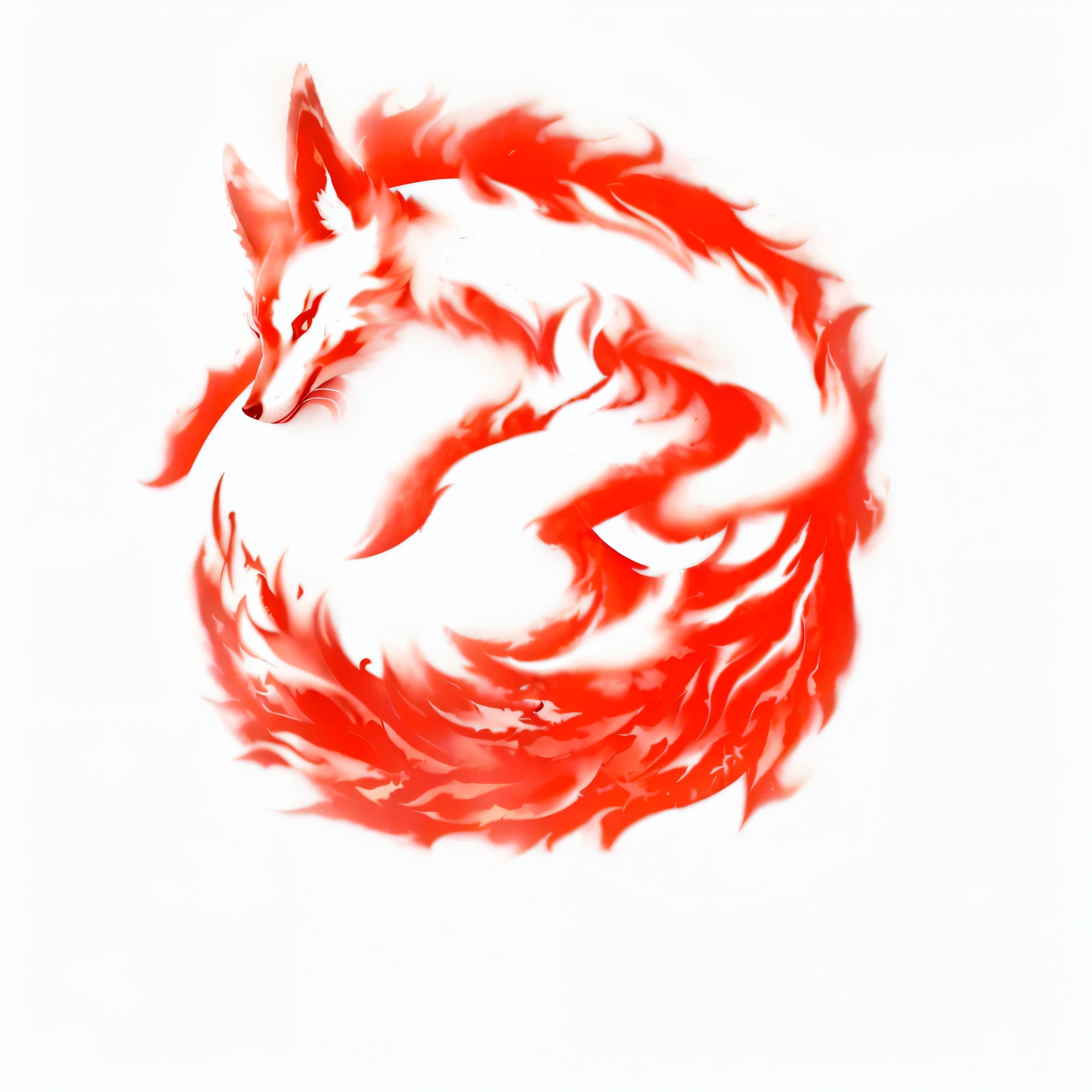 fox drawing, curled up in a circle, Ouroboros, fox-style appearance, curved fox, mythical creature, fox tattoo, pattern, Red Fox, Fire Fox, Schematic drawing, огненный pattern
